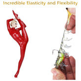 Close-up view of lifelike prawn texture